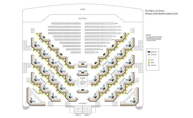 The Palms Crown Seating Map