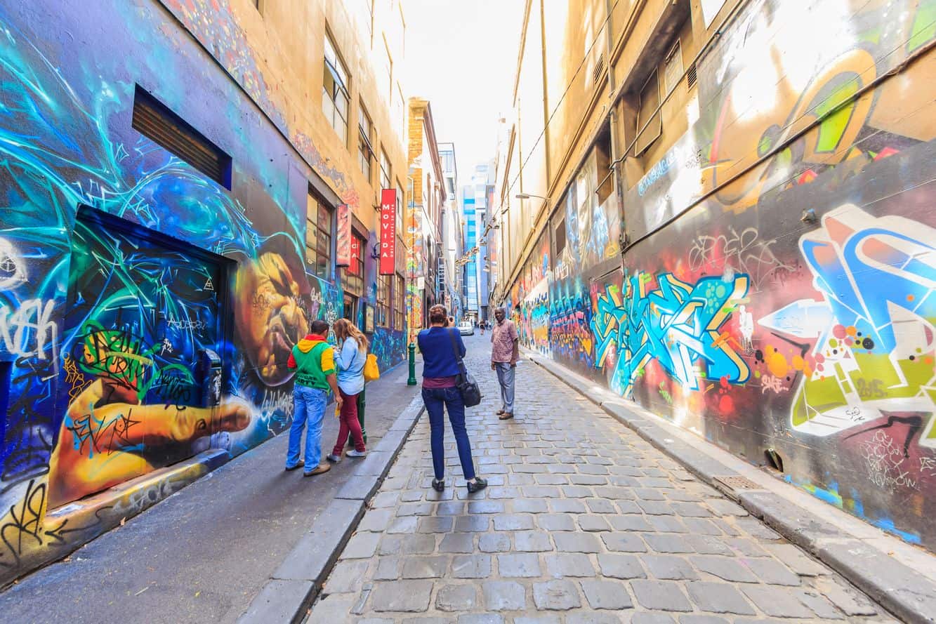 Hosier Lane - Movida Restaurant & Melbourne Street Art & Graffiti Map